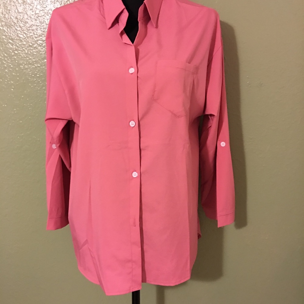 Button down split collar shirt